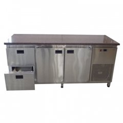 Холодильный стол Tehma с гранитной столешницей 2 двери + 2 ящика, без борта 1860х700х850