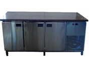 Холодильный стол Tehma с гранитной столешницей 3 двери, без борта 1860х700х850