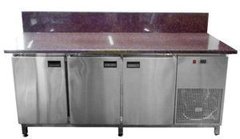 Холодильний стіл Tehma з гранітної стільницею 3 двері, задній борт 1860х700х850