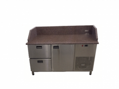 Холодильний стіл Tehma з гранітної стільницею 1 дв + 2 ящика 1400х700х850 3 борту