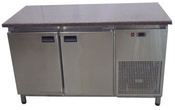 Холодильний стіл Tehma з гранітної стільницею 2 двері 1400х700х850, без борту