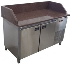 Холодильный стол Tehma с гранитной столешницей 2 двери, 1400х700х850 3 борта